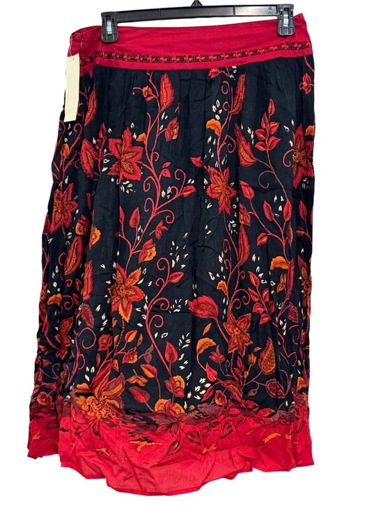R.Q.T. Dresses & Skirts - R.Q.T. Floral Embroidered Maxi Skirt Size 14 Rayon Cotton blend